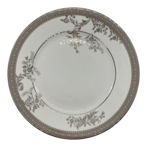 Wedgwood (ウェッジウッド) アクセントプレート レース柄/プラチナ VERA WANG