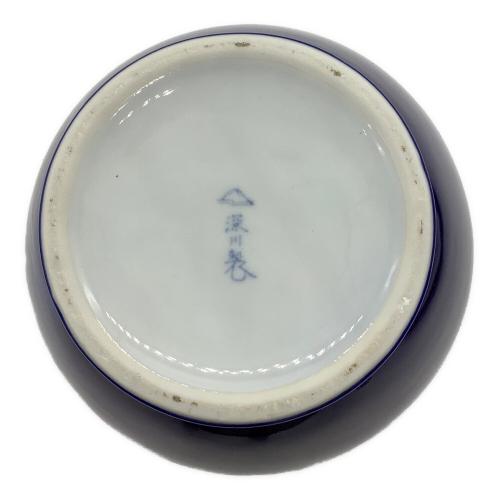 深川製磁 (フカガワセイジ) 花瓶 ▲ ブルー