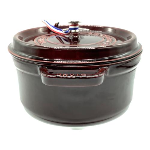 Staub (ストウブ) ココット・ラウンド グレナディンレッド ※長期保管による内部の経年変化有 1102487