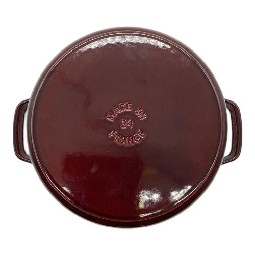Staub (ストウブ) ココット・ラウンド グレナディンレッド ※長期保管による内部の経年変化有 1102487