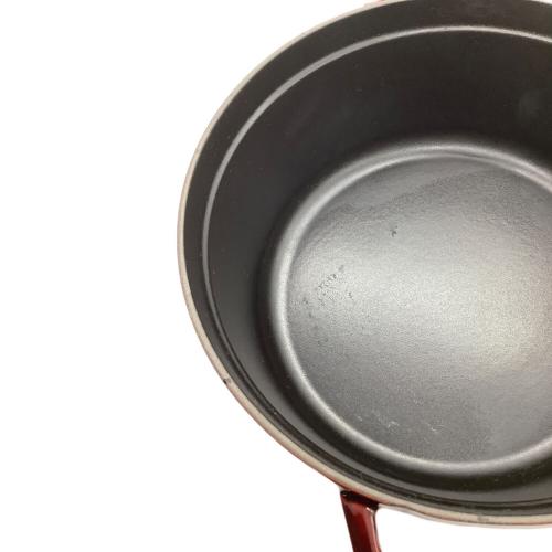 Staub (ストウブ) ココット・ラウンド グレナディンレッド ※長期保管による内部の経年変化有 1102487