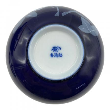 香蘭社 (コウランシャ) 蓋付茶器揃 ルリ白ばら 急須1・湯呑み5セット