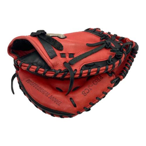 HATAKEYAMA (ハタケヤマ) 軟式グローブ レッド×ブラック キャッチャーミット 少年用 PRO-JC8