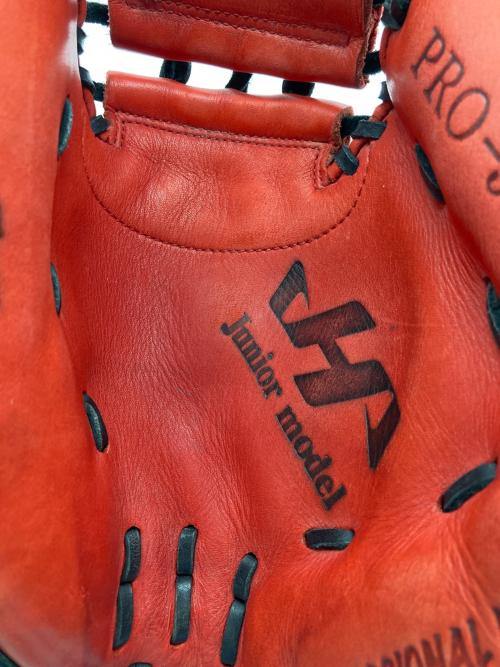 HATAKEYAMA (ハタケヤマ) 軟式グローブ レッド×ブラック キャッチャーミット 少年用 PRO-JC8