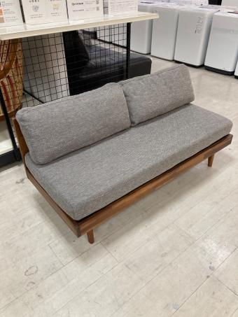 UNICO (ウニコ) 2人掛けソファー ブラウン×グレー 136 ファブリック SWELLA