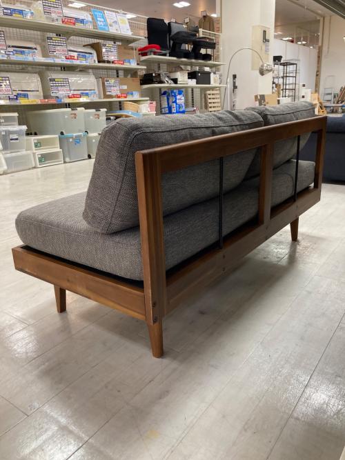 UNICO (ウニコ) 2人掛けソファー ブラウン×グレー 136 ファブリック SWELLA