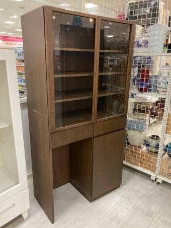 無印良品 (ムジルシリョウヒン) 食器棚 ブラウン 81 2枚扉
