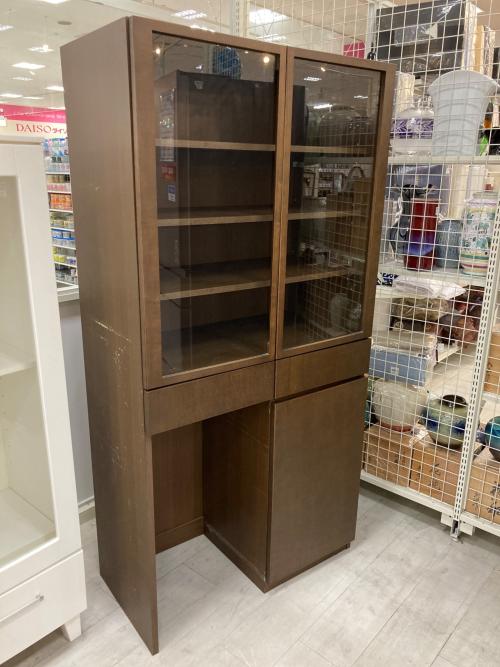 無印良品 (ムジルシリョウヒン) 食器棚 ブラウン 81 2枚扉