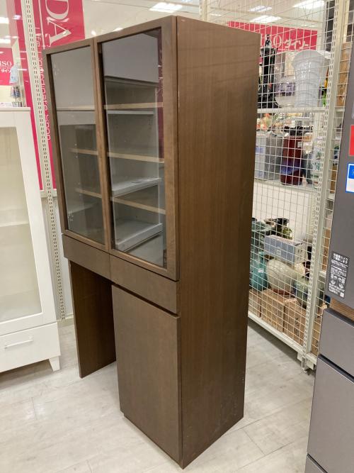 無印良品 (ムジルシリョウヒン) 食器棚 ブラウン 81 2枚扉