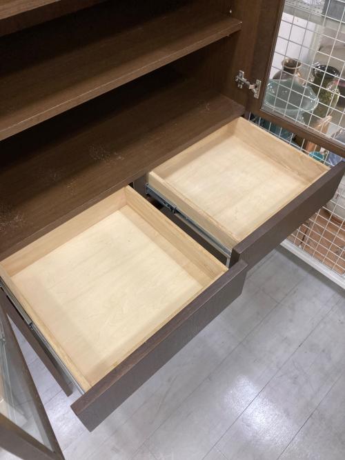 無印良品 (ムジルシリョウヒン) 食器棚 ブラウン 81 2枚扉