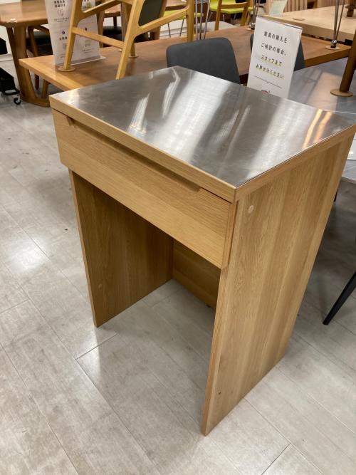 UNICO (ウニコ) キッチンカウンター ナチュラル 351 メタル天板 LOM