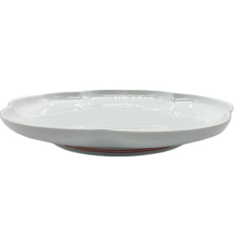 深川製磁 (フカガワセイジ) 盛皿 レッド・ホワイト 梅型 2Pセット