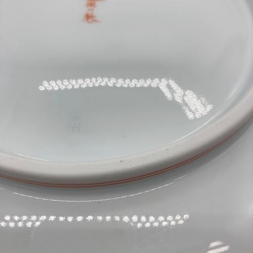 深川製磁 (フカガワセイジ) 盛皿 レッド・ホワイト 梅型 2Pセット