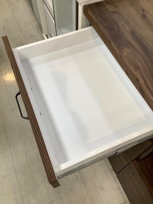 サンウッディ (-) キッチンカウンター ブラウン 155 引き出し付き アマンダ