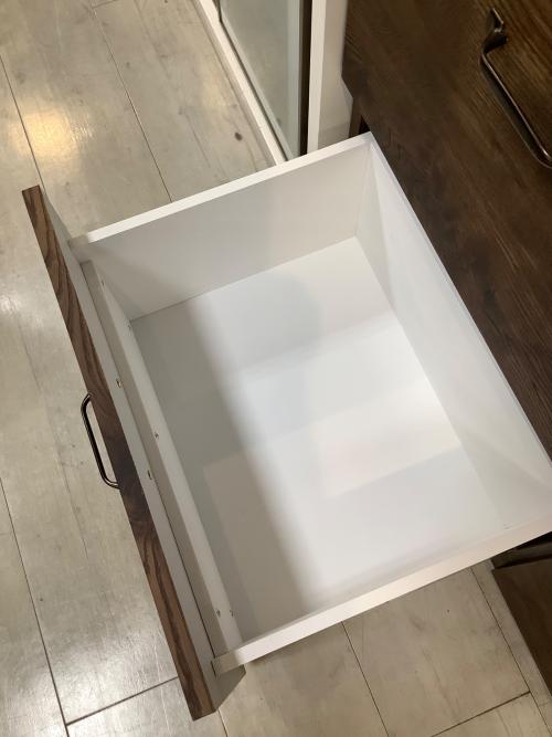 サンウッディ (-) キッチンカウンター ブラウン 155 引き出し付き アマンダ