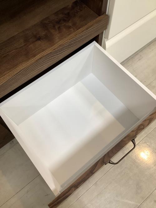 サンウッディ (-) キッチンカウンター ブラウン 155 引き出し付き アマンダ