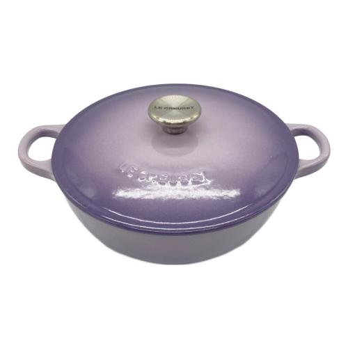 LE CREUSET (ルクルーゼ) マルミット SIZE 22cm パープル ※キズ・サビ・ハガレ有