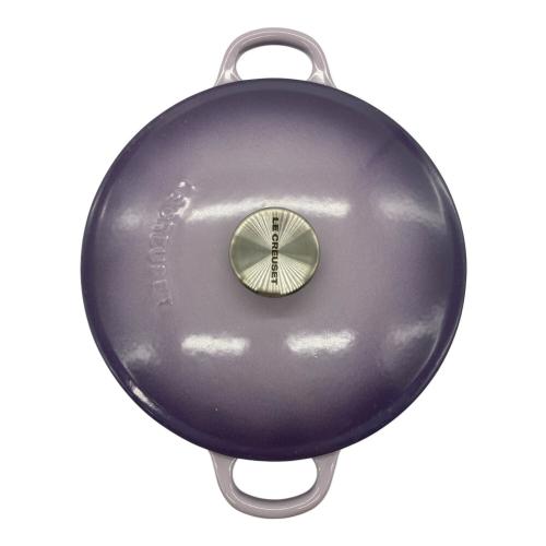 LE CREUSET (ルクルーゼ) マルミット SIZE 22cm パープル ※キズ・サビ・ハガレ有