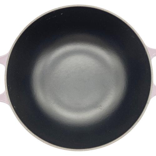 LE CREUSET (ルクルーゼ) マルミット SIZE 22cm パープル ※キズ・サビ・ハガレ有