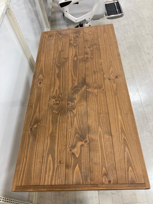 昇降デスク(手動) ブラウン×ブラック 北欧 カフェ風 木製