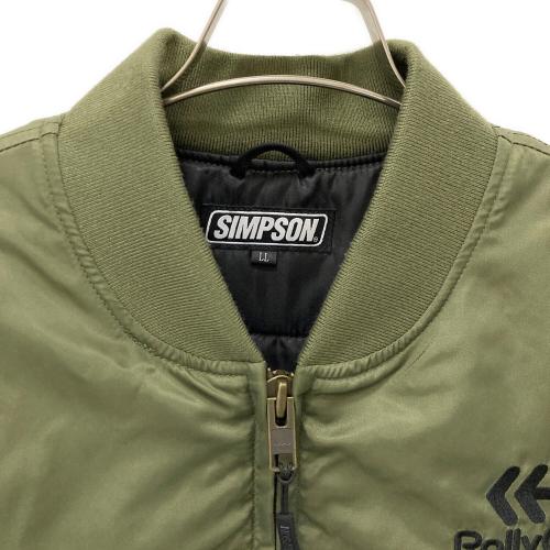 SIMPSON (シンプソン) フライトジャケット メンズ SIZE LL カーキ プロテクター付