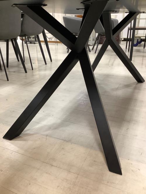 ニトリ ダイニング5点セット グレー×ブラック 143 セラミックス セーラル×TD301