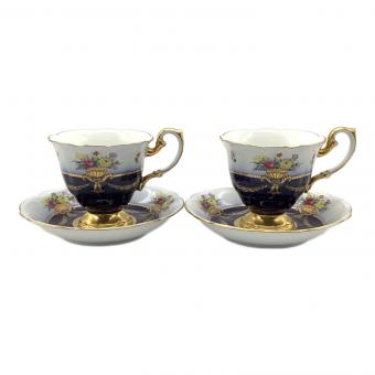 大倉陶園 (オオクラトウエン) ティーカップ&ソーサー スレ有 エンプレスローズ 2Pセット