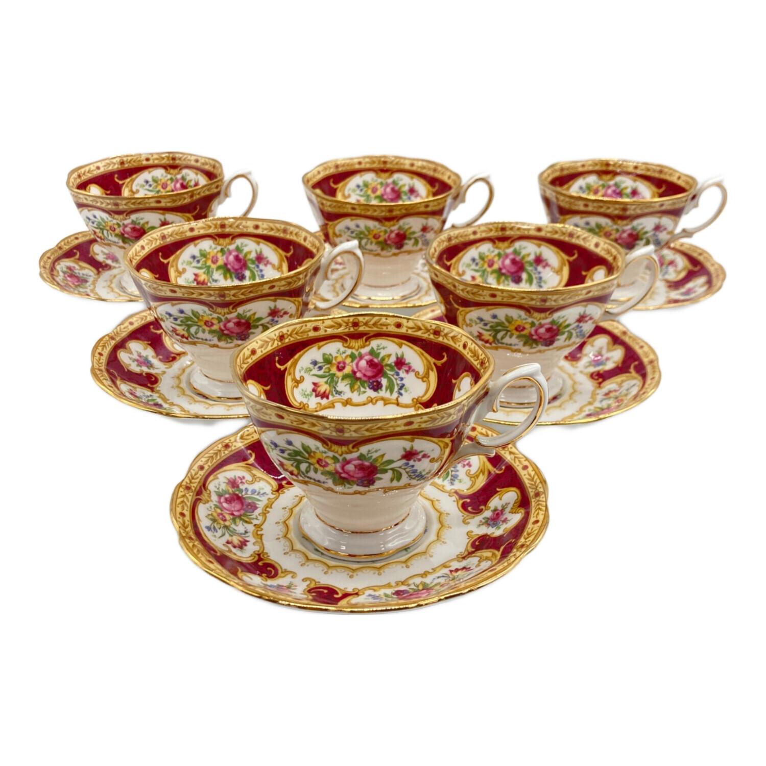 ロイヤルアルバート　レディハミルトン　プレート　皿　食器　花柄　ケーキ皿 ロイヤルアルバート レディハミルトン プレート 皿 食器 花柄 ケーキ皿