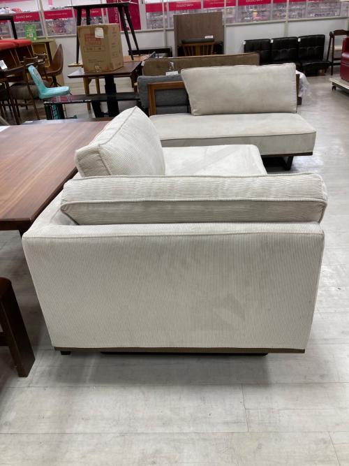 ニトリ カウチソファー ライトグレー 216 VS04C ファブリック