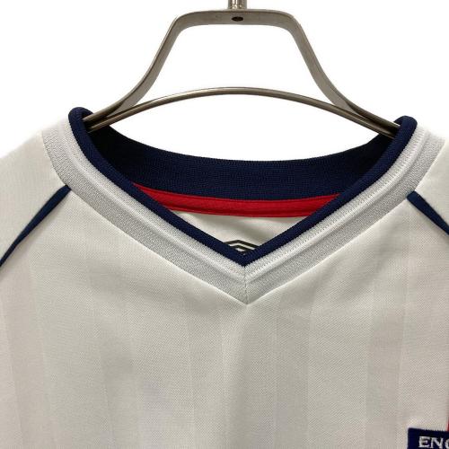 UMBRO (アンブロ) ゲームシャツ メンズ SIZE L ホワイト×レッド×ネイビー 06・10・2001 Greece程度B 2001年 ベッカム
