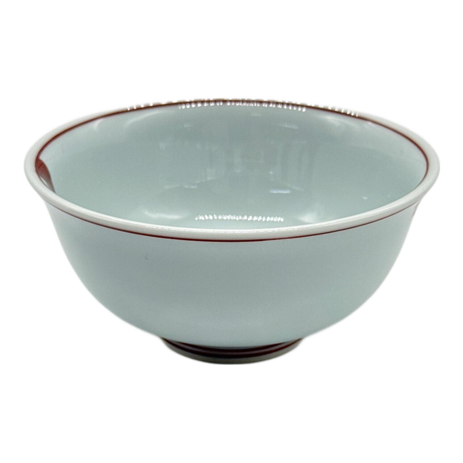 源右衛門 赤絵唐草濃 茶碗 共箱 茶道具 源右衛門 赤絵唐草濃 茶碗 共箱 茶道具 源右衛門窯 染付唐草濃中碗