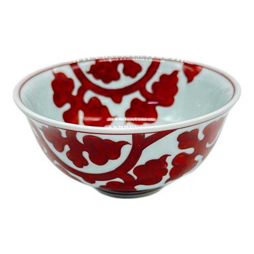 源右衛門窯 (ゲンエモンガマ) 茶碗 赤絵唐草