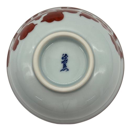 源右衛門窯 (ゲンエモンガマ) 茶碗 赤絵唐草