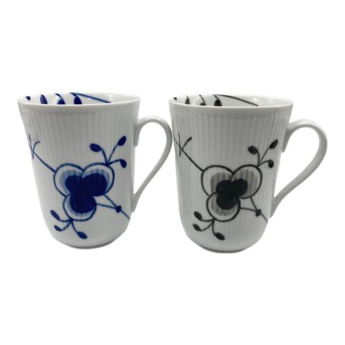 ROYAL COPENHAGEN (ロイヤル・コペンハーゲン) ペアマグカップ ブラックフルーテッド・メガ ペア