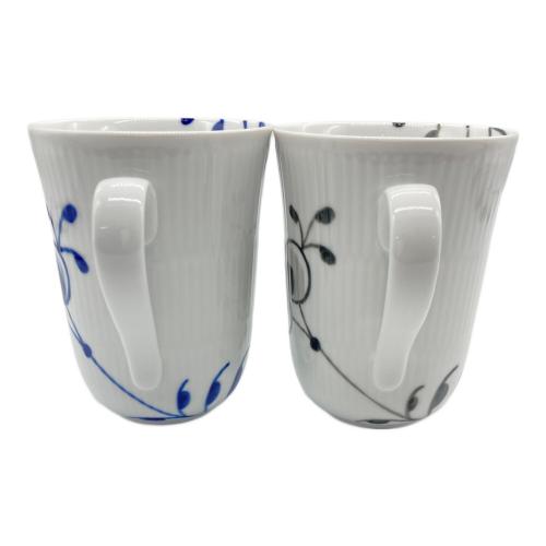 ROYAL COPENHAGEN (ロイヤル・コペンハーゲン) ペアマグカップ ブラックフルーテッド・メガ ペア