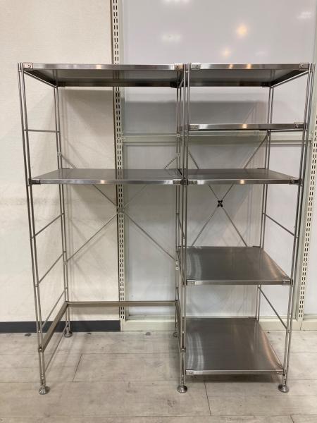 直接取引限定⭐︎無印　ユニットシェルフ 無印良品 (ムジルシリョウヒン) ステンレスユニットシェルフ シルバー