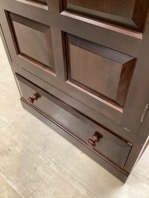 松本民芸家具 (マツモトミンゲイカグ) 洋タンス ブラウン 1枚扉・引出1段