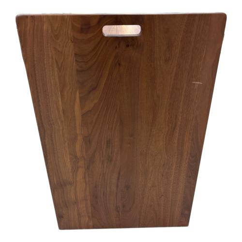 大川家具 (オオカワカグ) ドリンクホルダー付きサイドテーブル ブラウン ウォールナット