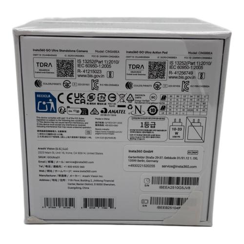 INSTA360 GO Ultraスタンダードバンドル CINSABEA-GOULTRA01 アーティックホワイト