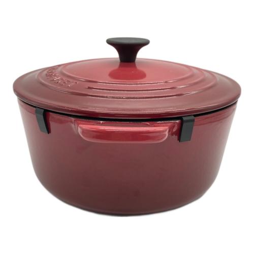 LE CREUSET (ルクルーゼ) 両手鍋 SIZE 22cm レッド ココットロンド