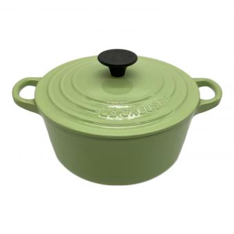 LE CREUSET (ルクルーゼ) 両手鍋 18cm グリーン ココット・ロンド