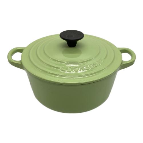 LE CREUSET (ルクルーゼ) 両手鍋 18cm グリーン ココット・ロンド