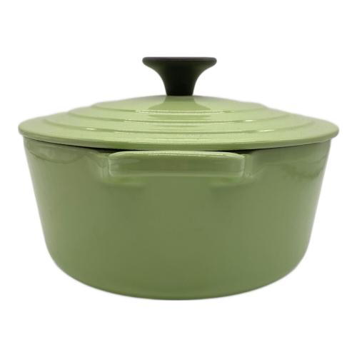 LE CREUSET (ルクルーゼ) 両手鍋 18cm グリーン ココット・ロンド
