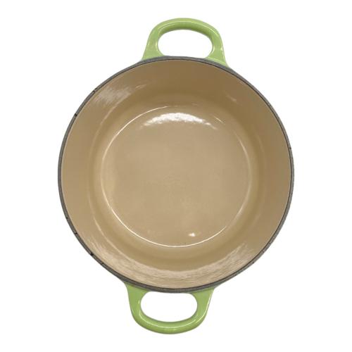 LE CREUSET (ルクルーゼ) 両手鍋 18cm グリーン ココット・ロンド