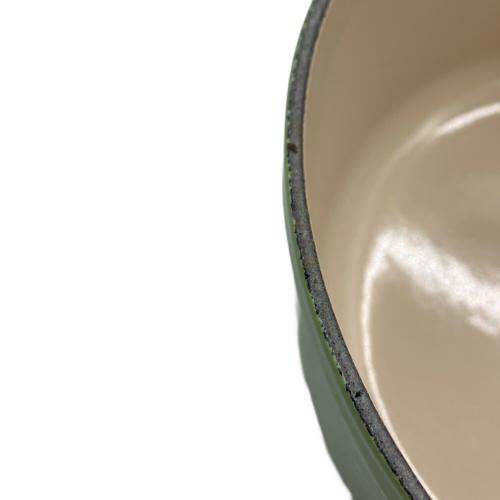 LE CREUSET (ルクルーゼ) 両手鍋 18cm グリーン ココット・ロンド