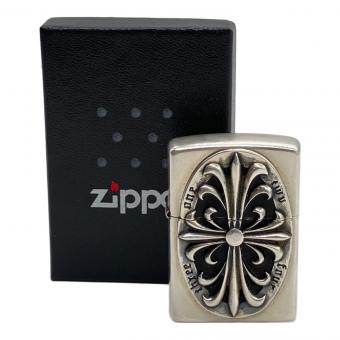 ZIPPO (ジッポ) オイルライター 2025年製 オーバルメタル クロス