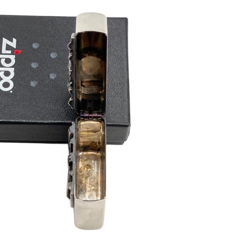 ZIPPO (ジッポ) オイルライター 2025年製 オーバルメタル クロス