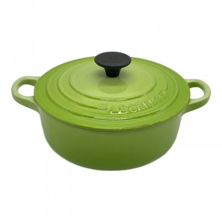 LE CREUSET (ルクルーゼ) 両手鍋 18cm 黄緑 ココット・ロンド