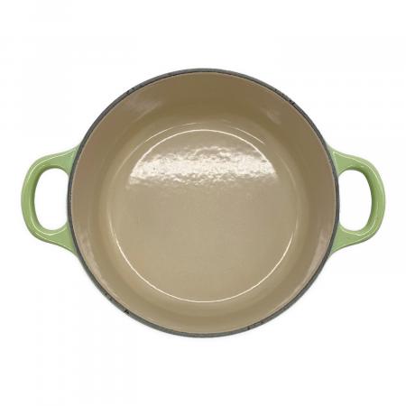LE CREUSET (ルクルーゼ) 両手鍋 18cm 黄緑 ココット・ロンド
