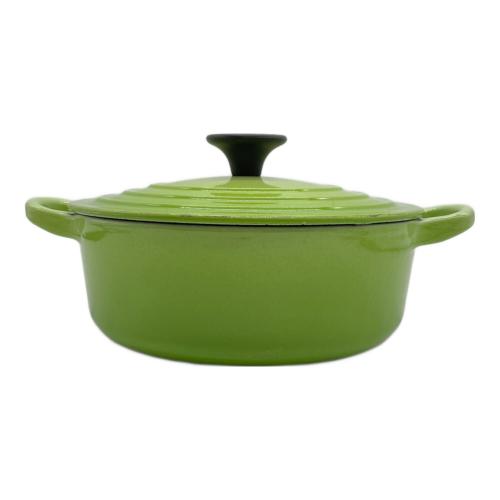 LE CREUSET (ルクルーゼ) 両手鍋 18cm 黄緑 ココット・ロンド